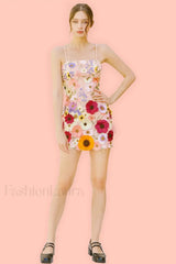 Estelle Floral Stylish Embroidered Mini Dress