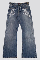 Y2K Graphic Embroidered Straight Leg Jeans