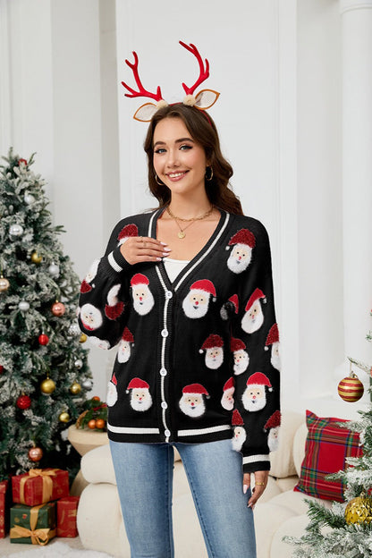 Santa Knit Christmas Cardigan