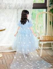 Fancy Princess Halloween Snow Queen Sequin Toddler Christmas Cosplay Party Kid Costume