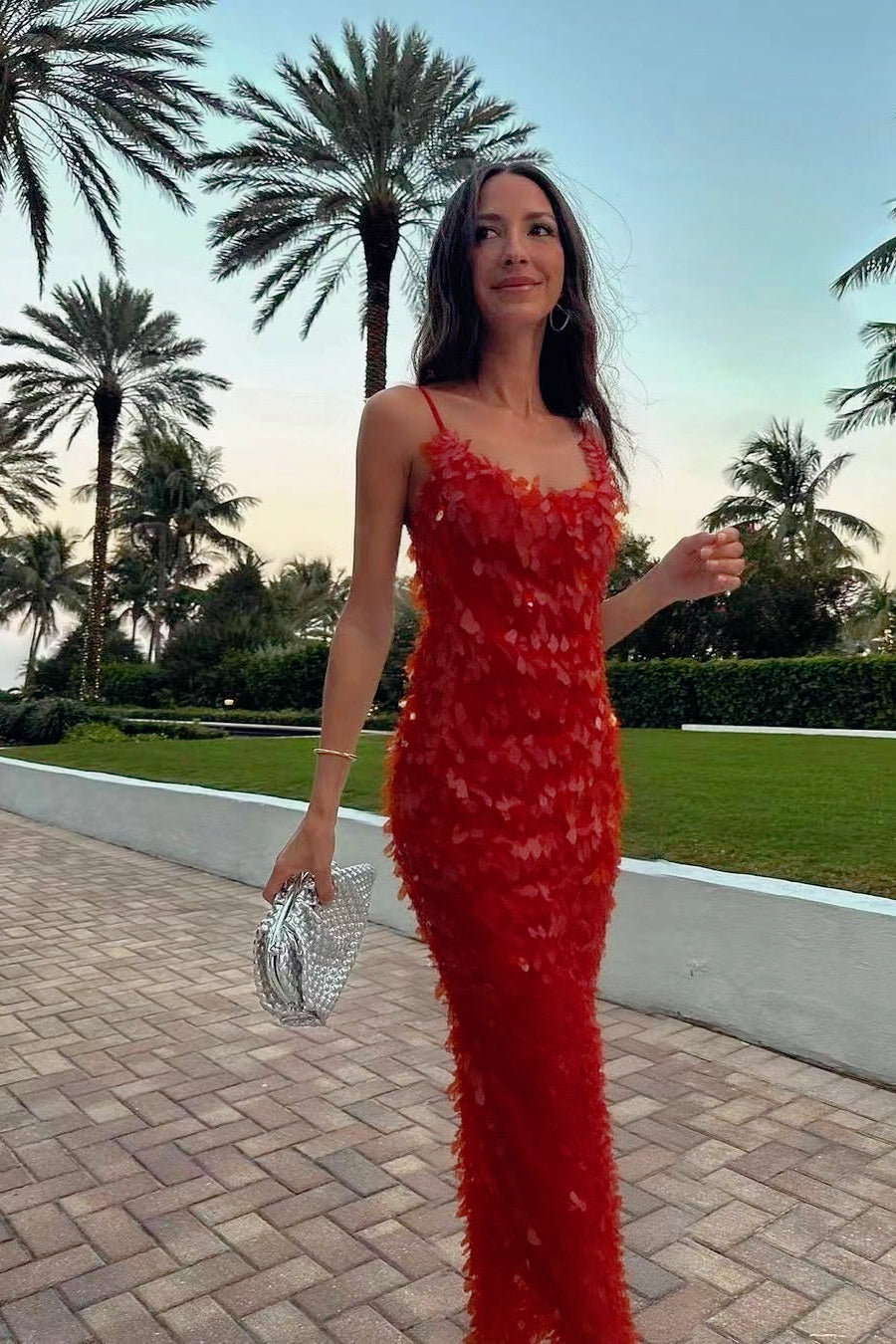 Bodycon Glitter Slip Dress