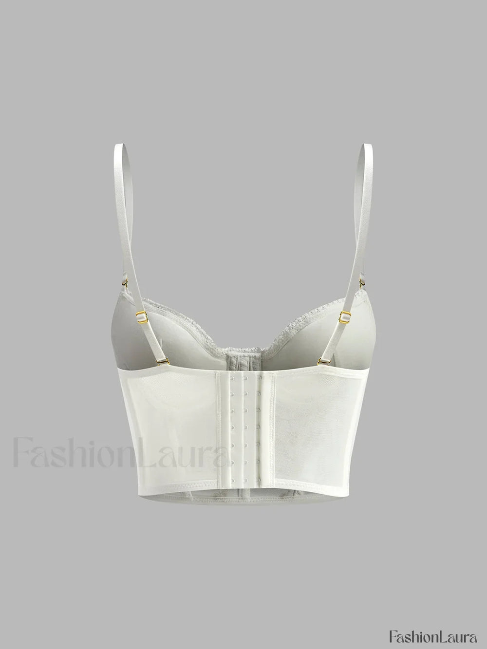 Floral Semi Sheer Mesh Lace Crop Corset Top Corset