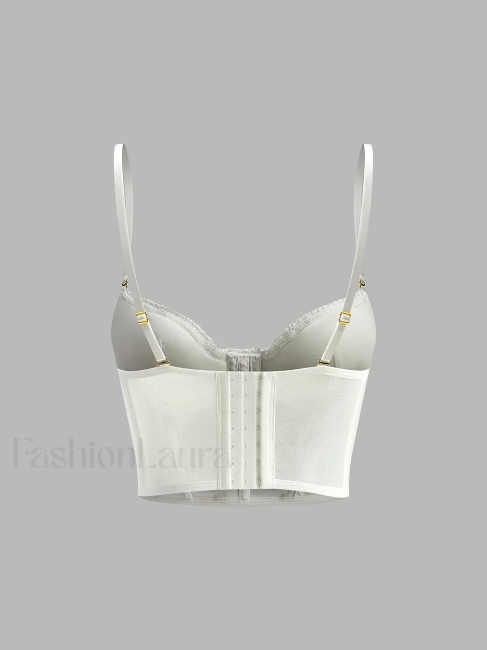 Floral Semi Sheer Mesh Lace Crop Corset Top Corset