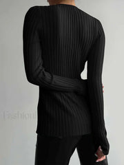 Free Your Mind Long Sleeve Knit Top Knit Tops