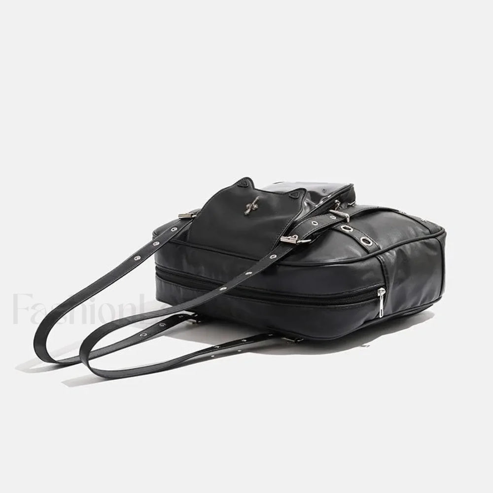 Gothic Capacity Lolita Sweet Y2K Large Bag Black / 35cmX27.5CMX9.5cm