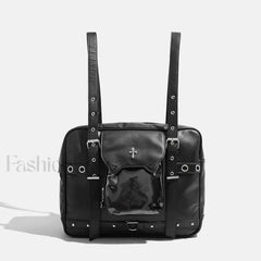 Gothic Capacity Lolita Sweet Y2K Large Bag Black / 35cmX27.5CMX9.5cm