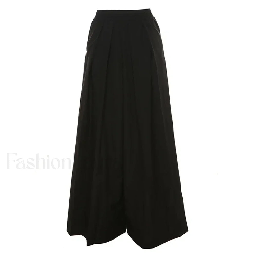Gothic Emo Techwear Baggy Pants for Women with Vintage Flair Black / XS