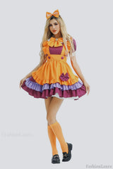 HalloweenPumpkin Print Lolita Maid Dress