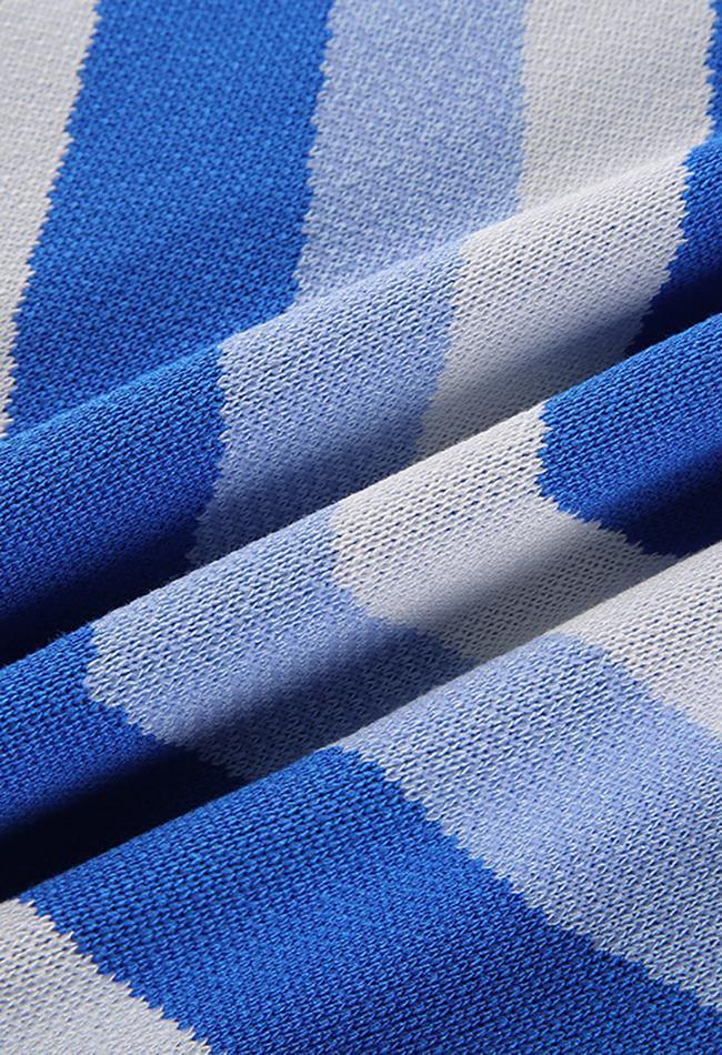 Heart Embroidered Stripe Trendy Crop Cami Top Sweaters-L