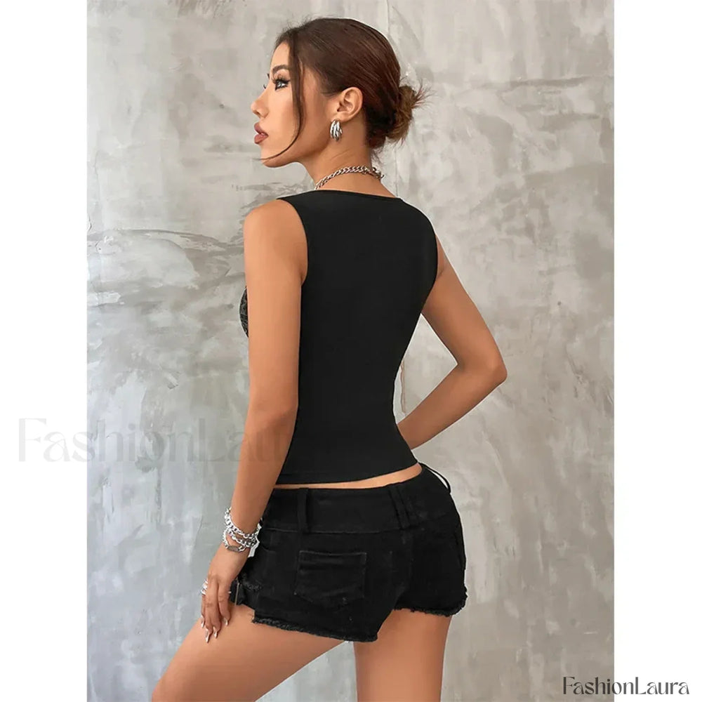 Heart & Wings Gothic Fairy Dark Printed Grunge Crop Top