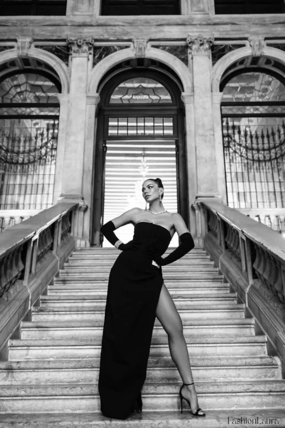 Long Stretch Stylish Technical Jersey Dress
