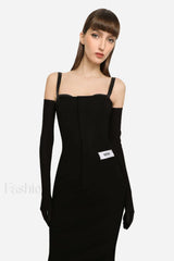 Long Stretch Stylish Technical Jersey Dress