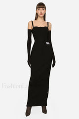 Long Stretch Stylish Technical Jersey Dress