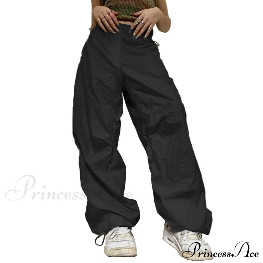 Low Waist Loose Sweatpants Vintage Parachute Pants