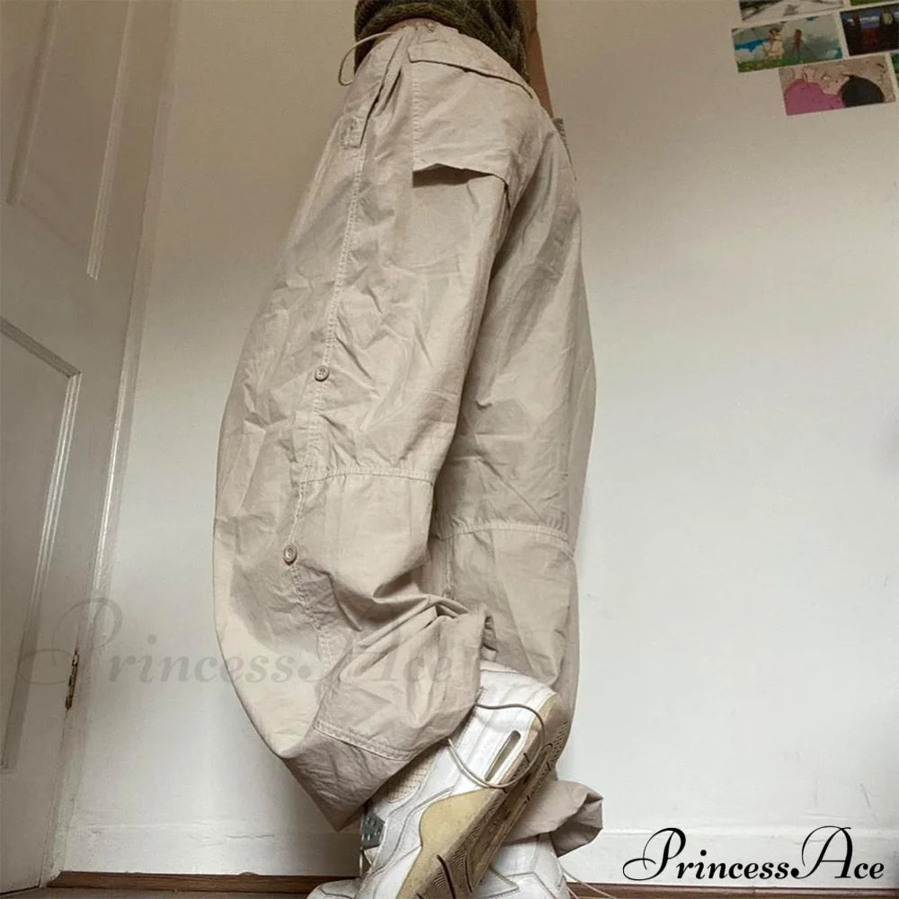 Low Waist Loose Sweatpants Vintage Parachute Pants