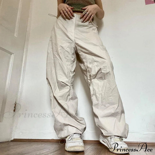 Low Waist Loose Sweatpants Vintage Parachute Pants