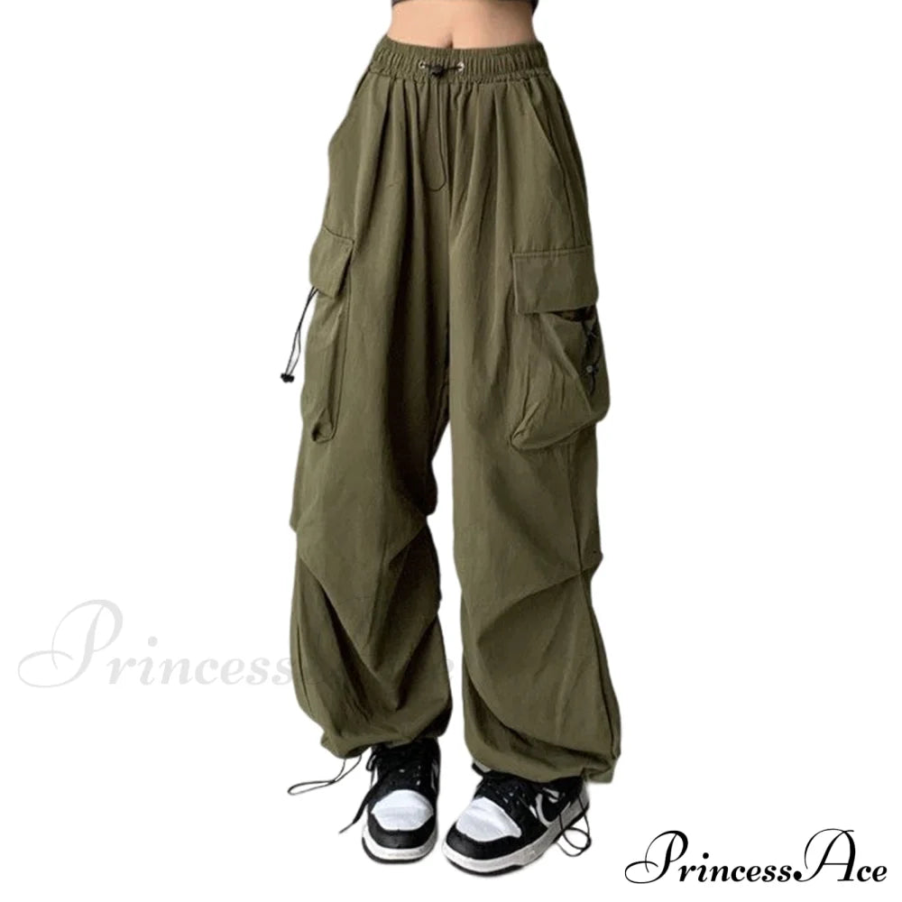 Low Waist Loose Sweatpants Vintage Parachute Pants