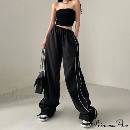 Low Waist Loose Sweatpants Vintage Parachute Pants