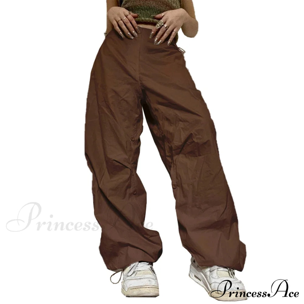 Low Waist Loose Sweatpants Vintage Parachute Pants