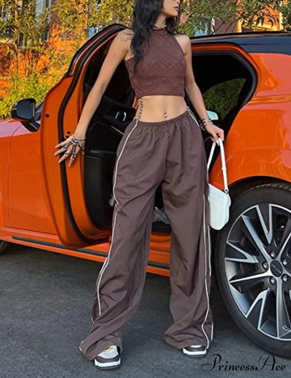 Low Waist Loose Sweatpants Vintage Parachute Pants