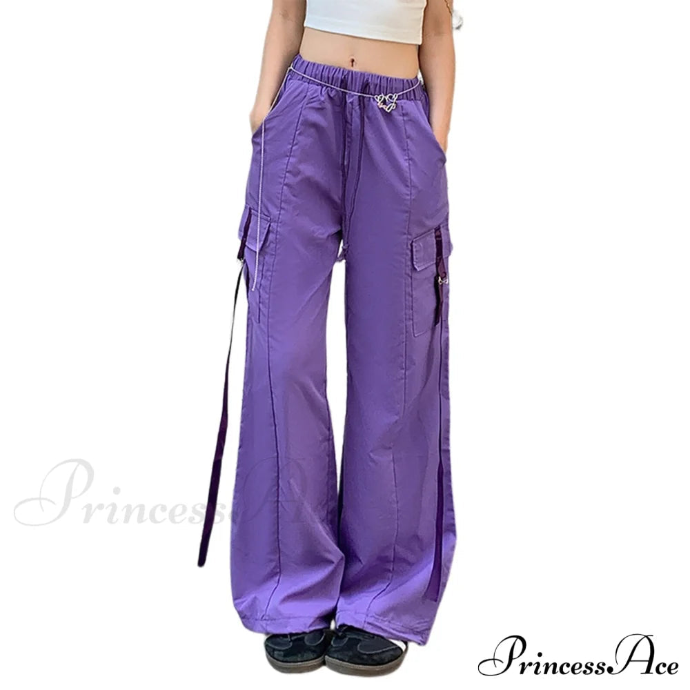 Low Waist Loose Sweatpants Vintage Parachute Pants