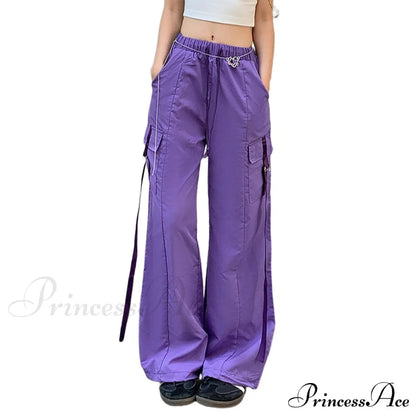 Low Waist Loose Sweatpants Vintage Parachute Pants
