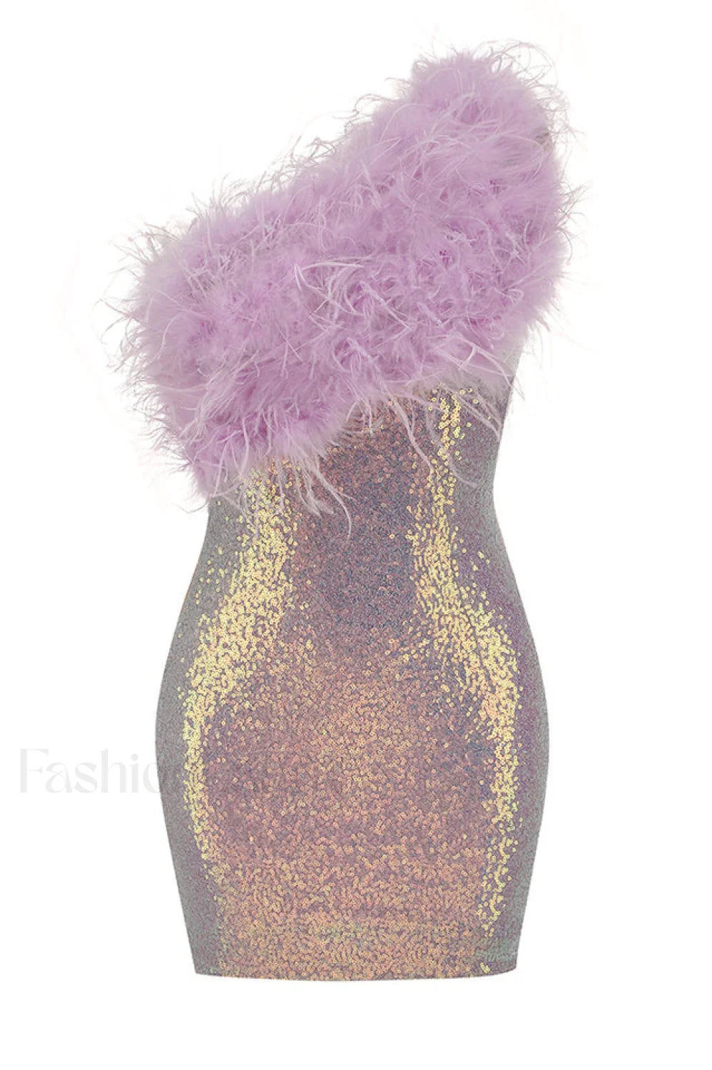 Lulu Mini Stylish Sequin Dress XS / Lilac