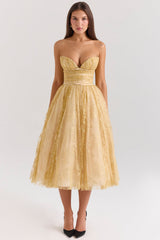 Golden Corset Dress