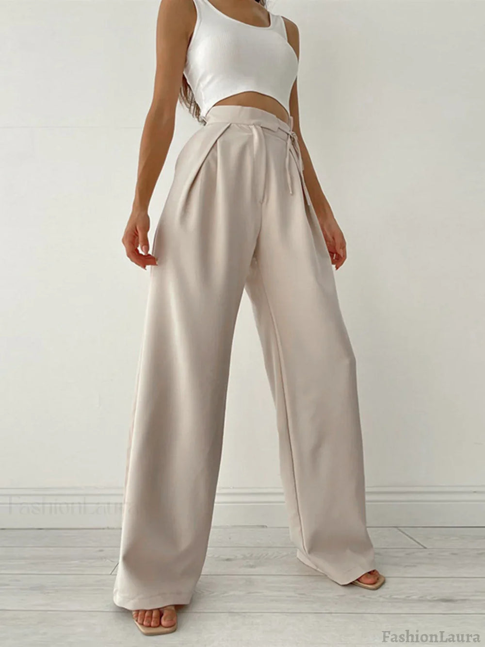 Palazzo Tied Wide Leg Dress Pants Pants