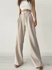 Palazzo Tied Wide Leg Dress Pants Apricot / XS Pants