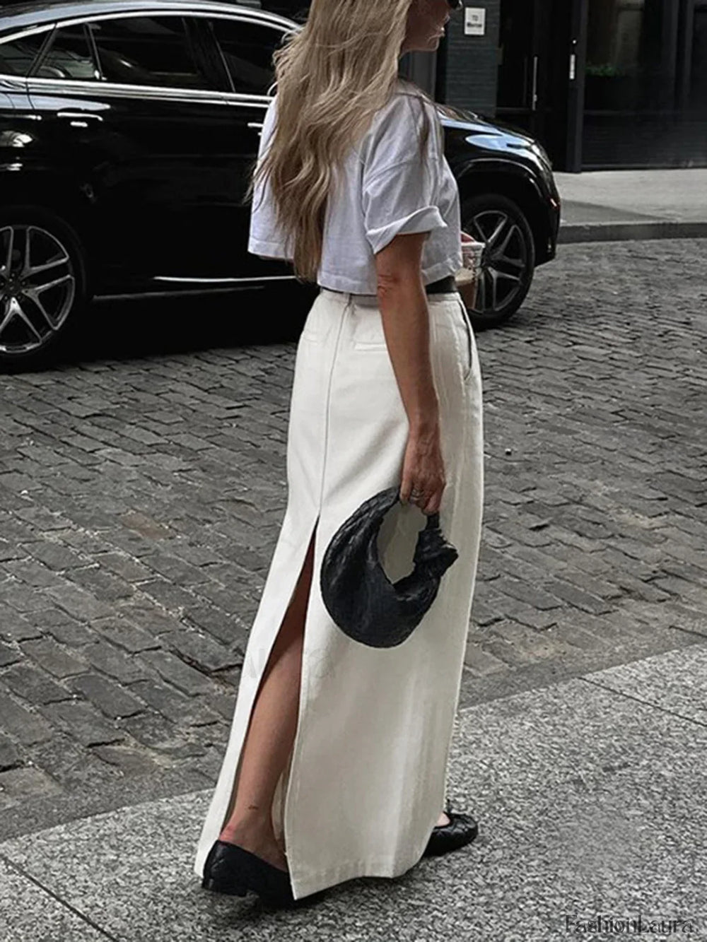 Parisian Slit Maxi Skirt Skirts