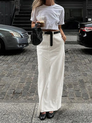 Parisian Slit Maxi Skirt Skirts