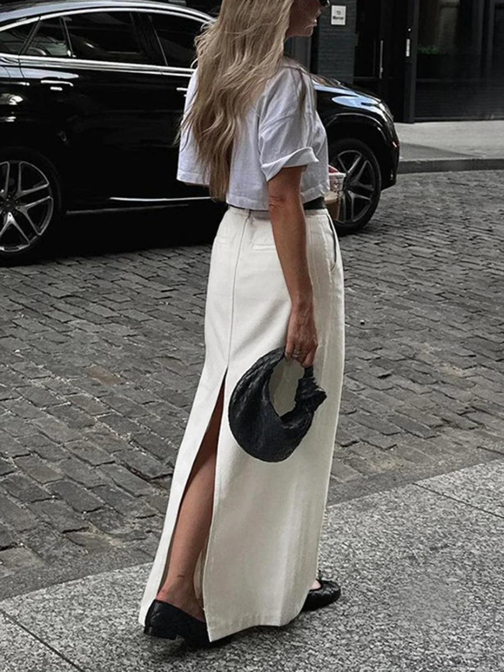 Parisian Slit Maxi Skirt Skirts