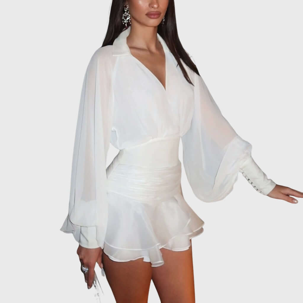 Celestial Whisper Chiffon Dress