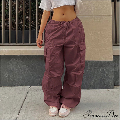 Straight Wide Leg Loose Trousers Cargo Pants