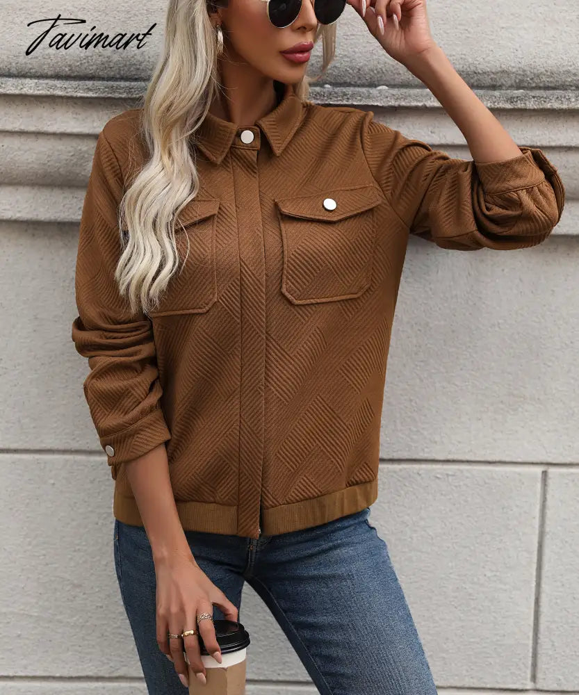 Tavimart 2024 Autumn New Fashion Women's Wear Maillard European and American Jackets for Women
