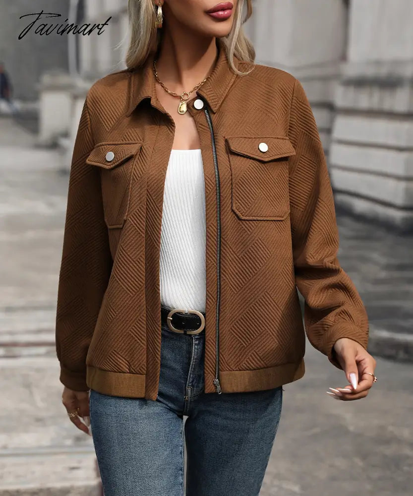 Tavimart 2024 Autumn New Fashion Women's Wear Maillard European and American Jackets for Women