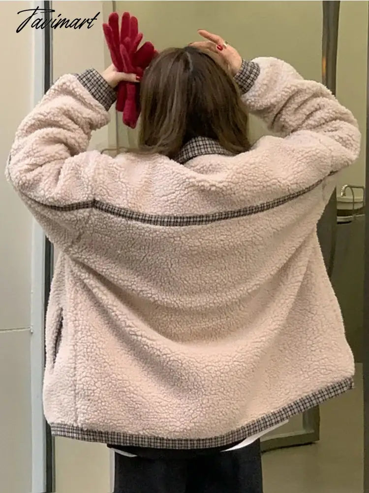 Tavimart Coat Women Winter Jacket Korean Fashion Casual Vintage Thick Solid Coat Jackets for Women Outerwear & Coats Clothes Women