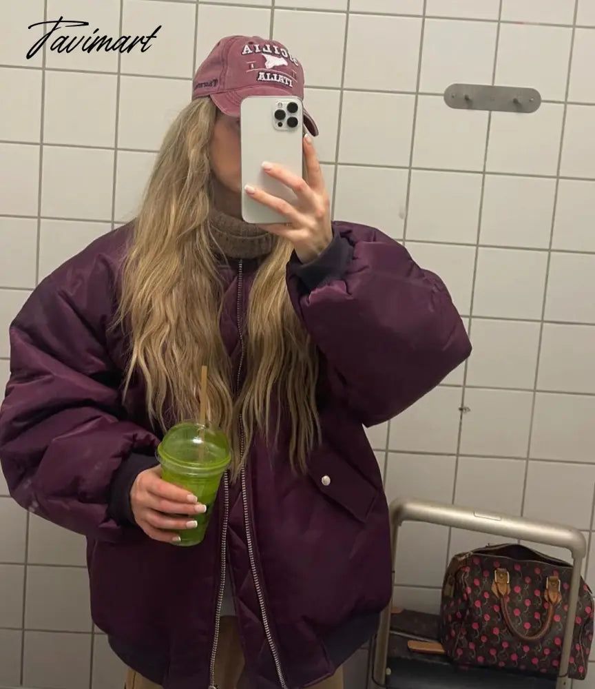 Tavimart New Women's Street Style Loose Jacket Cotton Jacket Women's Jacket Coat