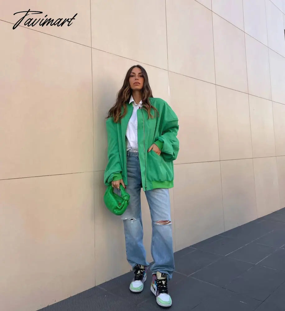 Tavimart New Women's Street Style Loose Jacket Cotton Jacket Women's Jacket Coat