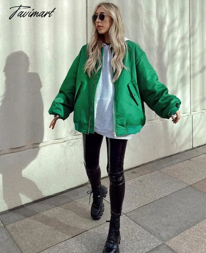 Tavimart New Women's Street Style Loose Jacket Cotton Jacket Women's Jacket Coat
