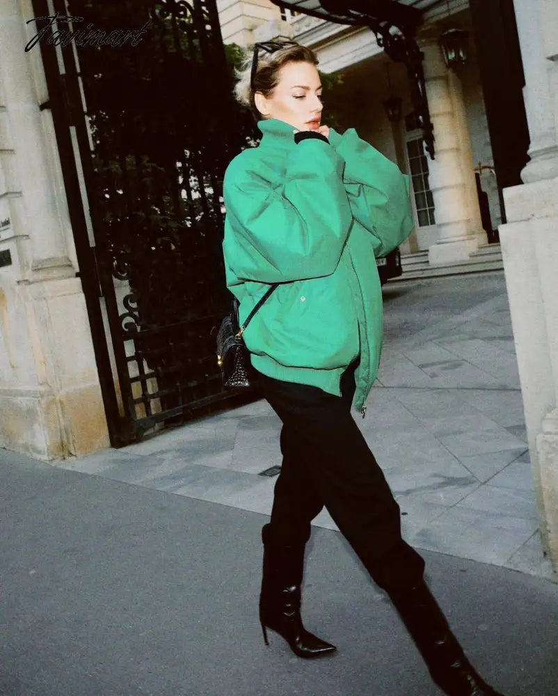 Tavimart New Women's Street Style Loose Jacket Cotton Jacket Women's Jacket Coat