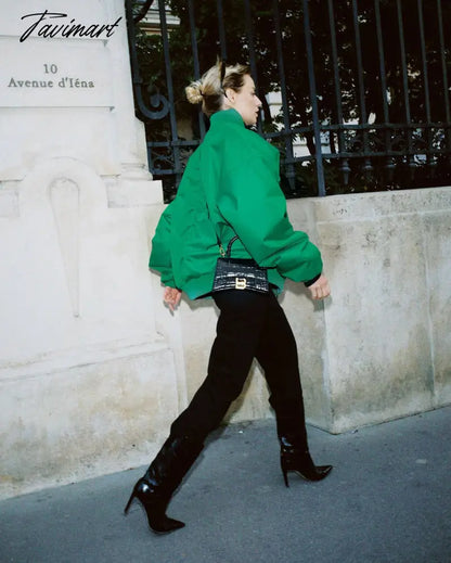 Tavimart New Women's Street Style Loose Jacket Cotton Jacket Women's Jacket Coat