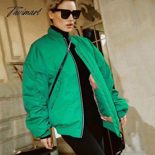 Tavimart New Women's Street Style Loose Jacket Cotton Jacket Women's Jacket Coat