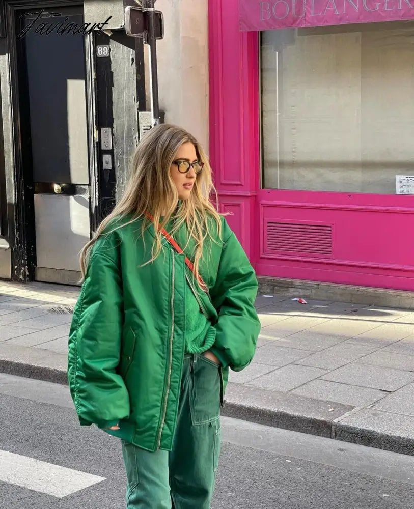 Tavimart New Women's Street Style Loose Jacket Cotton Jacket Women's Jacket Coat