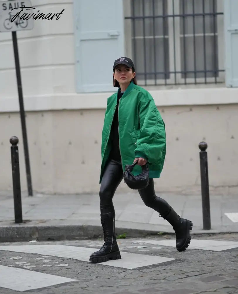 Tavimart New Women's Street Style Loose Jacket Cotton Jacket Women's Jacket Coat