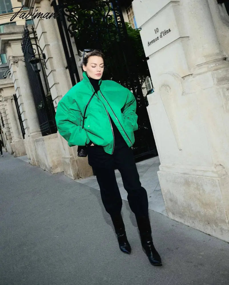 Tavimart New Women's Street Style Loose Jacket Cotton Jacket Women's Jacket Coat