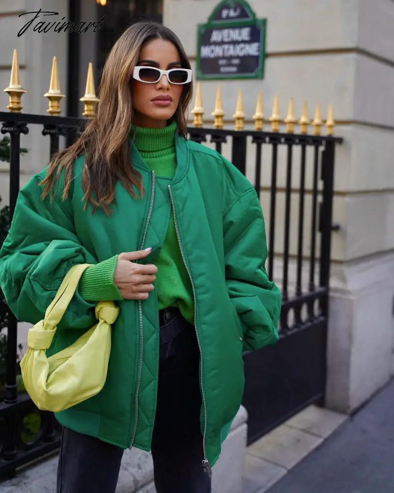 Tavimart New Women's Street Style Loose Jacket Cotton Jacket Women's Jacket Coat