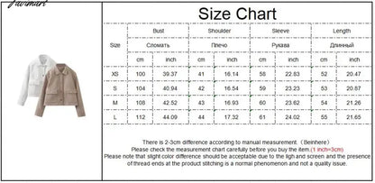 TAVIMART Pockets Cropped Jacket Woman Spring Streetwear Turn Down Collar Long Sleeve Khaki Short Coat Fashion New Chic Outerwear Tops