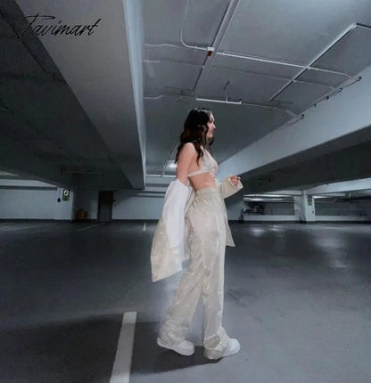 Tavimart Sparkly Blazers For Women Oversized Loose Sliver Black Gliiter Casual Jackets Blazer Set Pink Coat Women Party Outfits